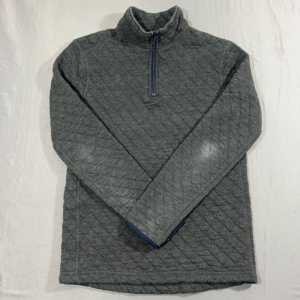 J.Crew Knit Goods Quilted Half Zip Pullover Gray Womens XS Sweater